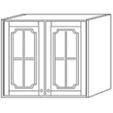 Шкаф навесной 60 стекло  выс 71см