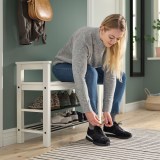 Скамья 85х50 КАНТРИ (ХЕМНЭС) белый лак   - картинка 12