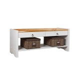 Скамья Бостон(Стокгольм)-115  белый воск+антик - картинка 1