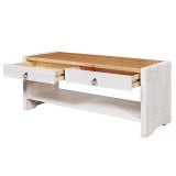 Скамья Бостон(Стокгольм)-115 белый воск+антик - картинка 3 Скамья Бостон(Стокгольм)-115 белый воск+антик - картинка 3