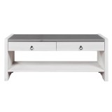 Скамья Бостон(Стокгольм)-115 белый воск+серый - картинка 2 Скамья Бостон(Стокгольм)-115 белый воск+серый - картинка 2