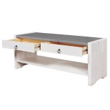 Скамья Бостон(Стокгольм)-115 белый воск+серый - картинка 3 Скамья Бостон(Стокгольм)-115 белый воск+серый - картинка 3