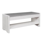 Скамья Бостон(Стокгольм)-115 белый воск+серый - картинка 4 Скамья Бостон(Стокгольм)-115 белый воск+серый - картинка 4