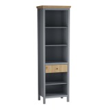 Стеллаж 01 с ящиком серый 7046/антик фото