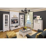 Стеллаж Бейли белый воск/антрацит2 Стеллаж Бейли белый воск/антрацит2