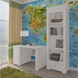 Стеллаж Бейли белый воск1 Стеллаж Бейли белый воск1