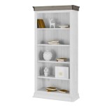 Стеллаж Бостон-1000 Белый воск+серый - картинка 3 Стеллаж Бостон-1000 Белый воск+серый - картинка 3