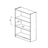 Стеллаж из сосны 800 P&H 4 полки Стеллаж из сосны 800 P&H 4 полки