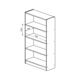Стеллаж из массива сосны 800 P&H 5 полок размеры Стеллаж из массива сосны 800 P&H 5 полок размеры