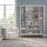 Стеллаж Квадро-С 40-205 белый лак массив сосны картинка 4 Стеллаж Квадро-С 40-205 белый лак массив сосны картинка 4