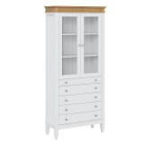 Стеллаж Ольса-202/014 Белый лак + антик №24 - картинка 1