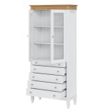 Стеллаж Ольса-202/014 Белый лак + антик №24 - картинка 3 Стеллаж Ольса-202/014 Белый лак + антик №24 - картинка 3