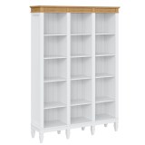 Стеллаж Ольса-300/000 Белый лак + антик №24 - картинка 1