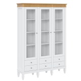 Стеллаж Ольса-303/006 Белый лак + антик №24 - картинка 1