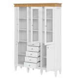 Стеллаж Ольса-303/214 Белый лак + антик №24 - картинка 3 Стеллаж Ольса-303/214 Белый лак + антик №24 - картинка 3