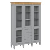 Стеллаж Ольса-321/014 серый №7042 + антик №24   - картинка 1