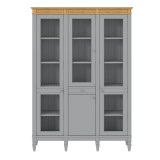 Стеллаж Ольса-321/110 серый №7042 + антик №24 - картинка 2 Стеллаж Ольса-321/110 серый №7042 + антик №24 - картинка 2