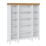 Стеллаж Ольса-400/000 Белый лак + антик №24 - картинка 1