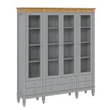 Стеллаж Ольса-404/006 серый №7042 + антик №24 - картинка 1