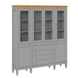 Стеллаж Ольса-404/214 серый №7042 + антик №24 - картинка 1