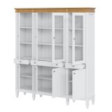 Стеллаж Ольса-404/430 Белый лак + антик №24 - картинка 3 Стеллаж Ольса-404/430 Белый лак + антик №24 - картинка 3