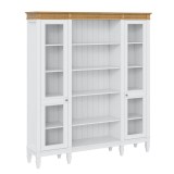 Стеллаж Ольса-420/000 Белый лак + антик №24 - картинка 1