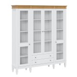 Стеллаж Ольса-422/002 Белый лак + антик №24- картинка 1