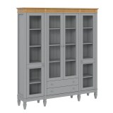 Стеллаж Ольса-422/002 серый №7042 + антик №24- картинка 1