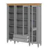 Стеллаж Ольса-422/002 серый №7042 + антик №24- картинка 3