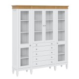 Стеллаж Ольса-422/014 Белый лак + антик №24 - картинка 1