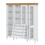 Стеллаж Ольса-422/014 Белый лак + антик №24 - картинка 3 Стеллаж Ольса-422/014 Белый лак + антик №24 - картинка 3