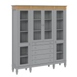 Стеллаж Ольса-422/014 серый №7042 + антик №24 - картинка 1