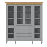 Стеллаж Ольса-422/014 серый №7042 + антик №24 - картинка 2