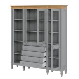 Стеллаж Ольса-422/014 серый №7042 + антик №24 - картинка 3