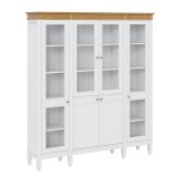 Стеллаж Ольса-422/200 Белый лак + антик №24 - картинка 1