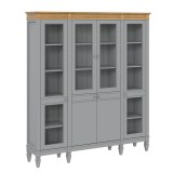 Стеллаж Ольса-422/200 серый №7042 + антик №24 - картинка 1