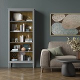 Стеллаж Ольса-С 200 серый №7042 + антик №24 - картинка 4