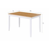 Стол 118x74 ЛЕРХАМН (ЛЫМ) белый/светло-коричневый 4 Стол 118x74 ЛЕРХАМН (ЛЫМ) белый/светло-коричневый 4