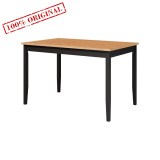 Стол 118x74 ЛЕРХАМН (ЛЫМ) черный/светло-коричневый 1