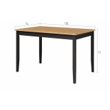 Стол 118x74 ЛЕРХАМН (ЛЫМ) черный/светло-коричневый 4 Стол 118x74 ЛЕРХАМН (ЛЫМ) черный/светло-коричневый 4