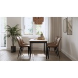 Стол 118x74 ЛЕРХАМН (ЛЫМ) черный/светло-коричневый 6 Стол 118x74 ЛЕРХАМН (ЛЫМ) черный/светло-коричневый 6