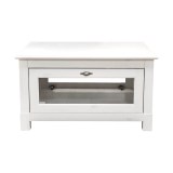 Стол кофейный Рауна белый воск-1