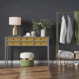 Стол консольный Квадро-С 06 Серый №7042 + антик №24 картинка 4 Стол консольный Квадро-С 06 Серый №7042 + антик №24 картинка 4