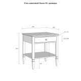 Стол ламповый Ольса-01 Белый лак - картинка 4