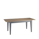 Стол обеденный Сканди 160 со вставкой серый 7046/антик-2