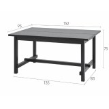 Стол обеденный Толысь 152*95 черный картинка 6 Стол обеденный Толысь 152*95 черный картинка 6