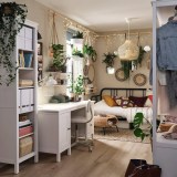 Стол письменный 12 КАНТРИ (ХЕМНЭС) белый лак   - картинка 4