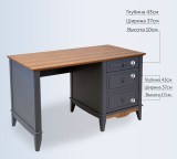 Стол письменный 120 Пенни белый воск/антик 24 картинка 6 Стол письменный 120 Пенни белый воск/антик 24 картинка 6