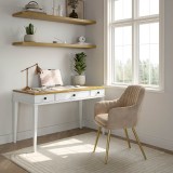 Стол письменный Бон Вояж 021 Белый лак / Антик №24 картинка 4 Стол письменный Бон Вояж 021 Белый лак / Антик №24 картинка 4