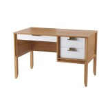 Стол письменный Бридж однотумбовый браун/белый лак картинка 2 Стол письменный Бридж однотумбовый браун/белый лак картинка 2